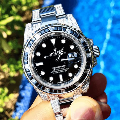 rolex submariner canvas|Rolex Submariner with diamond bezel.